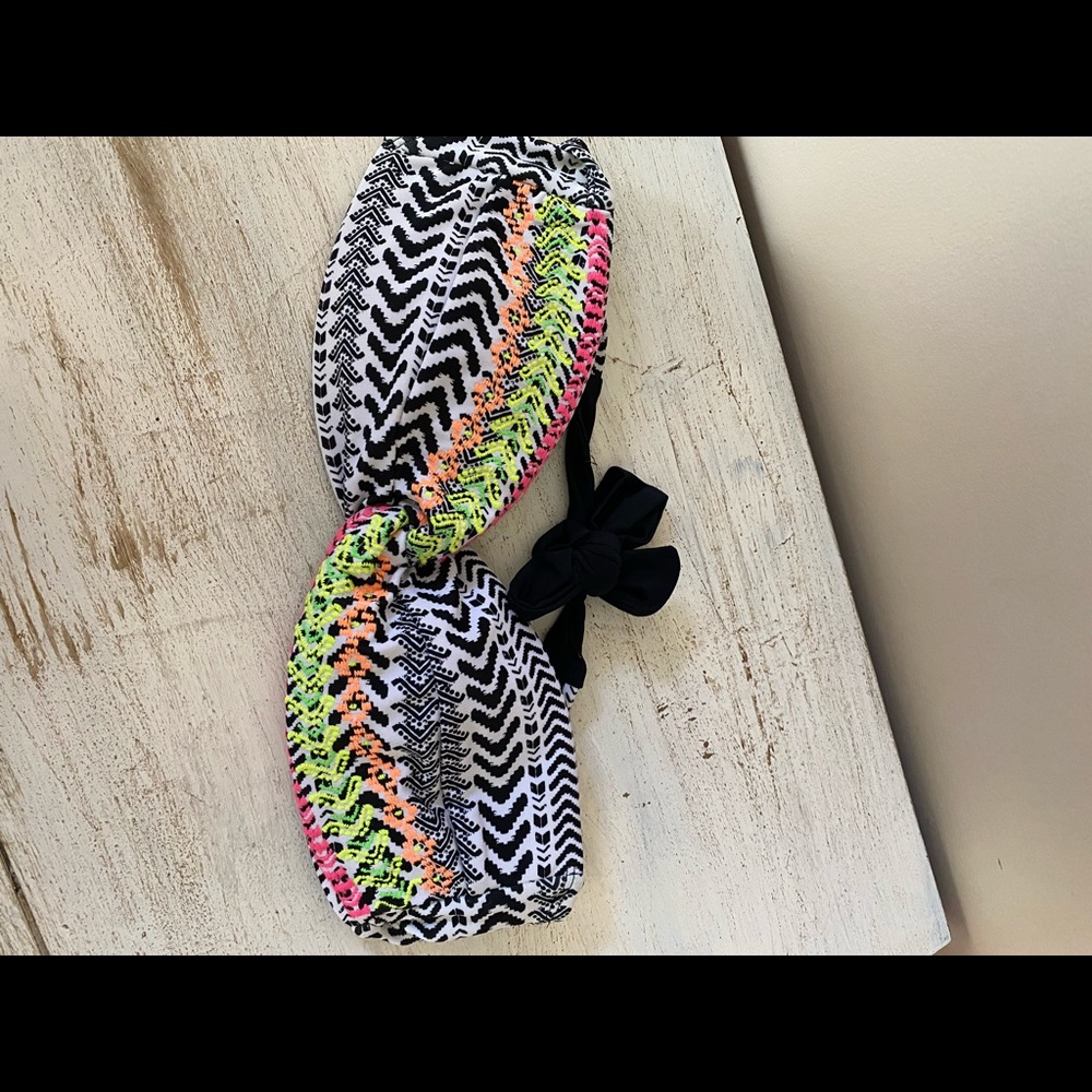 Target strapless swim top. Ties in back